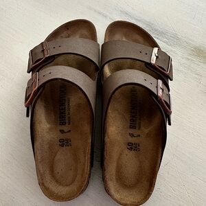 Birkenstock Dark Brown Slide Sandals